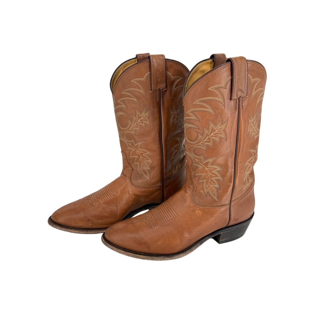 Tony Lama Kango Stallion Western Cowboy Boots Mens 11D 7901 Brown Leather USA